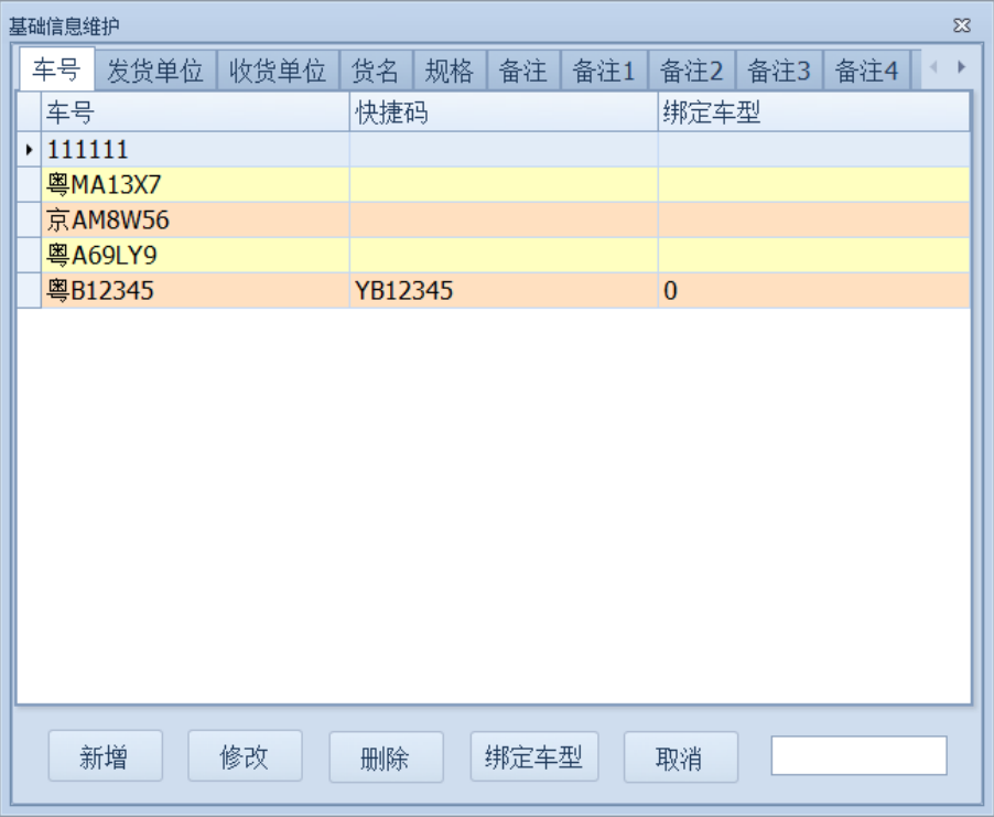 捷俊通稱重軟件-基礎信息維護